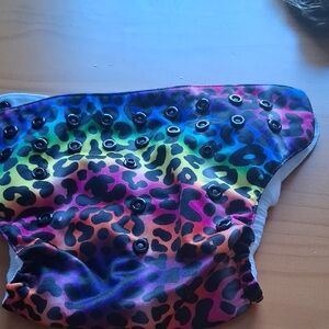 Vibrant Multicolor Leopard Diaper Cover